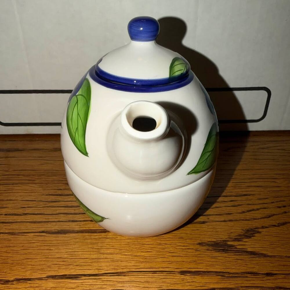 Ceramic Tea For One Set Blue Floral - Picture 5 of 10